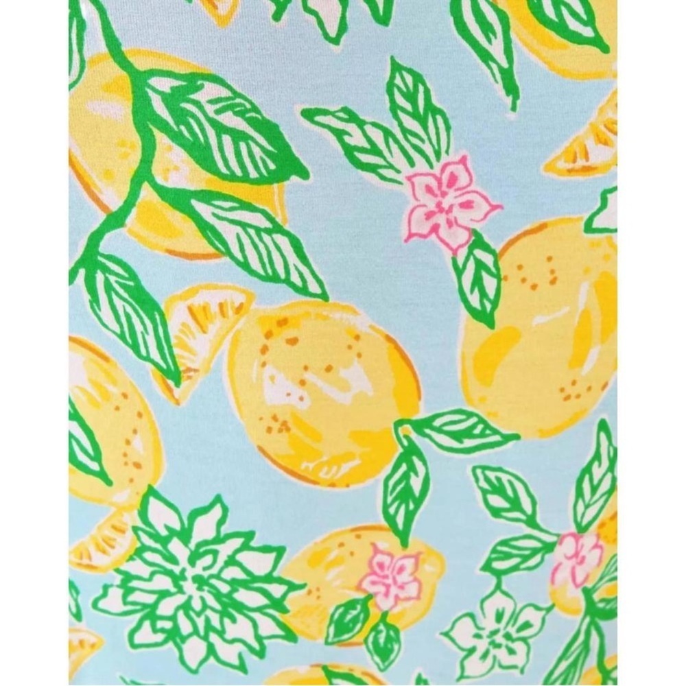 LILLY PULITZER sailynn short-sleeve romper in bluette make lemonade Large NWT - Picture 2 of 10